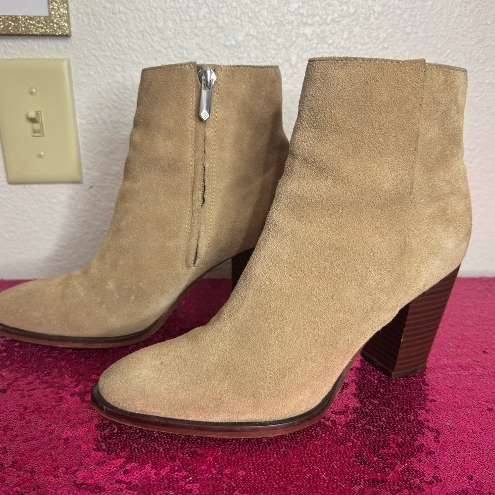 SAM EDELMAN 🤎 Women’s Tan Suede Ankle Boots (Size 8)